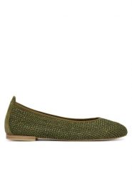Caprice Baleriny 9-22112-46 Khaki. Brązowe balerinki damskie Caprice, bez wzorów, ze skóry. Za 239.99 zł.