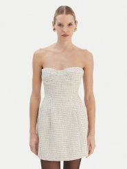 Bardot Sukienka koktajlowa Florine 60134DB Écru Slim Fit. Sukienki damskie Bardot, bez wzorów, z syntetyku, wizytowe, bez ramiączek. Za 689.99 zł.