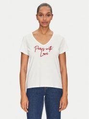 Morgan T-Shirt 251-DSAILOR Biały Relaxed Fit. Białe t-shirty damskie Morgan, xl, bez wzorów, z bawełny, bez kołnierzyka. Za 79.99 zł.