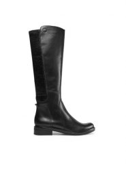 Caprice Oficerki 9-25513-41 Czarny. Czarne kozaki damskie Caprice, ze skóry, bez obcasa, na płaskiej podeszwie, bez zapięcia. Za 719.99 zł.