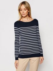 Tommy Hilfiger Sweter Heritage Boat WW0WW22046 Granatowy Regular Fit. Niebieskie swetry klasyczne damskie Tommy Hilfiger, xs, z syntetyku, bez kołnierzyka. Za 249.99 zł.