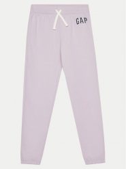 Gap Spodnie dresowe 845041-01 Fioletowy Regular Fit. Fioletowe spodnie dresowe dziewczęce GAP, bez wzorów, z bawełny. Za 89.99 zł.