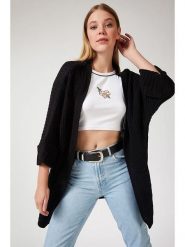 Happiness Istanbul Kardigan w kolorze czarnym rozmiar: onesize. Czarne kardigany damskie Happiness Istanbul, bez wzorów. Za 56.99 zł.
