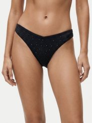 Guess Dół od bikini E6GO22 MC040 Czarny. Czarne bikini Guess, z aplikacjami, z syntetyku. Za 269.99 zł.