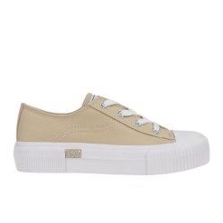 Buty trampki Lee Isla C 50251001 33F beżowe beżowy. Brązowe trampki damskie bez wzorów, z gumy, bez zapięcia. Za 213.08 zł.