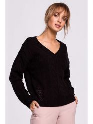 Made of emotion Sweter w kolorze czarnym rozmiar: S/M. Czarne swetry klasyczne damskie Made Of Emotion, m, ze splotem, bez kołnierzyka. Za 118.56 zł.