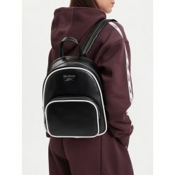 Plecak Reebok. Czarne plecaki Reebok, bez wzorów. Za 189.99 zł.