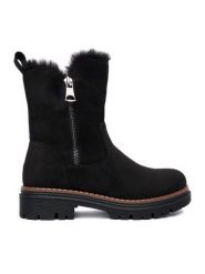 Clara Barson Botki CEO-WS6382-01 Czarny. Czarne botki damskie Clara Barson, z materiału, bez obcasa, na płaskiej podeszwie, bez zapięcia. Za 179.99 zł.