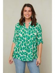 Curvy Lady Bluzka w kolorze zielonym rozmiar: 48/50. Zielone bluzki damskie Curvy Lady, bez wzorów, klasyczne, bez kołnierzyka, bez ramiączek. Za 126.45 zł.