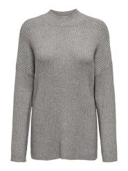 ONLY Sweter w kolorze szarym rozmiar: XS. Szare swetry klasyczne damskie Only, xs, prążkowane, bez kołnierzyka. Za 52.67 zł.