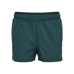 Szorty damskie Hummel Move Grid. Zielone spodenki sportowe damskie Hummel, s, bez wzorów, na fitness i siłownię. Za 196.45 zł.