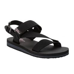 Sandały turystyczne damskie Jack Wolfskin Urban Entdeckung Belt. Czarne sandały damskie Jack Wolfskin, bez wzorów, bez obcasa, bez zapięcia. Za 159.99 zł.