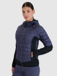 4F Kurtka puchowa trekkingowa z wypełnieniem Primaloft Black Insulation damska - szara XS. Szare kurtki damskie 4F, l, bez wzorów, z dzianiny, bez kaptura. W wyprzedaży za 349.99 zł.