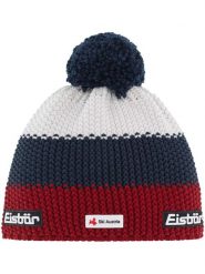 Eisbär Czapka "Star" w kolorze granatowo-biało-czerwonym rozmiar: onesize. Białe czapki damskie Eisbär, bez wzorów, z wełny. Za 118.56 zł.