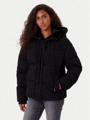KARL LAGERFELD Kurtka zimowa A4W15042 Czarny Regular Fit. Czarne kurtki damskie KARL LAGERFELD, na zimę, xl, bez wzorów, z syntetyku, bez kaptura. Za 1,399.00 zł.
