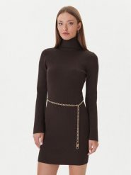 MICHAEL Michael Kors Sukienka dzianinowa MF583C633D Brązowy Slim Fit. Brązowe sukienki damskie MICHAEL Michael Kors, bez wzorów, z dzianiny, bez ramiączek. Za 859.99 zł.