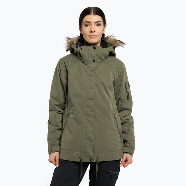 Kurtka snowboardowa damska ROXY Meade. Zielone kurtki damskie Roxy, na zimę, xs, bez wzorów, bez kaptura. Za 559.99 zł.