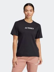 Adidas Koszulka w kolorze czarnym rozmiar: S. Czarne bluzki damskie Adidas, s, bez wzorów, bez kołnierzyka, bez ramiączek. Za 114.95 zł.
