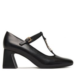 Półbuty KARL LAGERFELD. Czarne półbuty damskie KARL LAGERFELD, bez wzorów, bez obcasa, na obcasie, bez zapięcia. Za 859.99 zł.