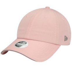 Czapka z daszkiem damska New Era 9FORTY Wmns Ponytail Open Back Cap. Czerwone czapki z daszkiem damskie New Era, bez wzorów, z materiału. Za 213.25 zł.