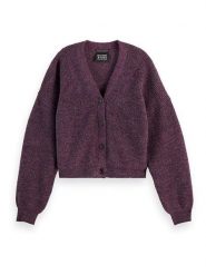 Scotch & Soda Kardigan w kolorze ciemnofioletowym rozmiar: L. Różowe kardigany damskie Scotch & Soda, l, bez wzorów, z wełny. Za 250.94 zł.