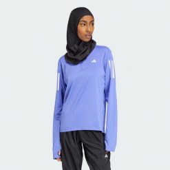 Kurtka Own the Run Half-Zip. Czarne kurtki damskie Adidas, s, bez wzorów, z materiału, bez kaptura. Za 219.00 zł.