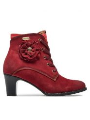 Laura Vita Trzewiki Elcodieo 01 Czerwony. Czerwone botki damskie LAURA VITA, ze skóry, bez obcasa, na słupku, bez zapięcia. Za 309.99 zł.