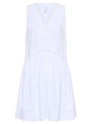 Seafolly Sukienka letnia Beach Basics 52931-DR Biały Regular Fit. Białe sukienki damskie Seafolly, bez wzorów, z wiskozy, bez ramiączek. Za 329.99 zł.