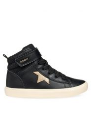 Geox Sneakersy J Gisli Girl J564NC 054AS C9BB5 S Czarny. Czarne buty sportowe dziewczęce Geox, ze skóry, bez zapięcia. Za 229.99 zł.