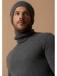 Perfect Cashmere Kaszmirowa czapka "June" w kolorze szarym rozmiar: onesize. Szare czapki damskie Perfect Cashmere, bez wzorów, z kaszmiru. Za 130.99 zł.