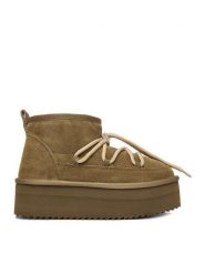 DeeZee Śniegowce W23Q11482 Khaki. Brązowe śniegowce damskie DeeZee, z materiału. Za 349.99 zł.