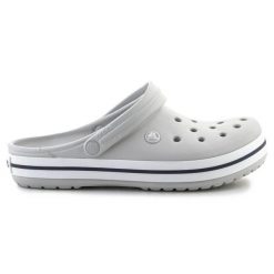 Klapki Crocs Crocband Atmosphere U 11016-1FT szare. Szare klapki damskie bez wzorów, bez obcasa, bez zapięcia. Za 374.47 zł.