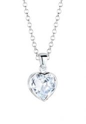 Elli Damski wisiorek serce symbol miłości cenny z kryształem cyrkonii w srebrze próby 925 Sterling Silver Naszyjniki 1 ct. Szare naszyjniki damskie Elli, z cyrkonią, srebrne. Za 263.99 zł.