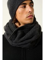 AUTHENTIC CASHMERE Kaszmirowy szal-koło "Tommy" w kolorze antracytowym - 65 x 40 cm rozmiar: onesize. Czarne szaliki damskie AUTHENTIC CASHMERE, bez wzorów, z kaszmiru. Za 260.35 zł.