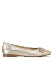 Lasocki Baleriny RST-ROMI-43 Złoty. Żółte balerinki damskie Lasocki, bez wzorów, ze skóry. Za 169.99 zł.