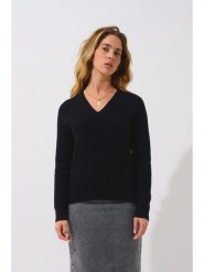 AUTHENTIC CASHMERE Kaszmirowy sweter "Indira" w kolorze czarnym rozmiar: L. Czarne swetry klasyczne damskie AUTHENTIC CASHMERE, l, z kaszmiru, bez kołnierzyka. Za 719.66 zł.