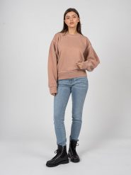 Diesel Bluza "Lym" | A04822-0NQAZ | Kobieta | Beżowy. Brązowe bluzy damskie Diesel, s, bez wzorów, z bawełny, bez kaptura. W wyprzedaży za 349.00 zł.