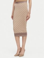 Guess Spódnica ołówkowa W6YD19 Z0961 Beżowy Slim Fit. Brązowe spódnice damskie Guess, s, z aplikacjami, z wiskozy. Za 394.99 zł.