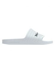 Under Armour Klapki w kolorze białym rozmiar: 39. Białe klapki damskie Under Armour, bez wzorów, z otwartym noskiem, bez obcasa, bez zapięcia. Za 69.99 zł.