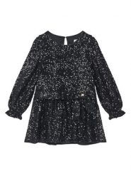 Abel & Lula Sukienka elegancka 5531 Czarny Regular Fit. Czarne sukienki dziewczęce Abel & Lula, bez wzorów, z syntetyku, bez ramiączek. Za 359.99 zł.