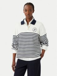 Tommy Hilfiger Bluza WW0WW50036 Biały Regular Fit. Białe bluzy damskie Tommy Hilfiger, m, bez wzorów, z bawełny, bez kaptura. Za 699.99 zł.