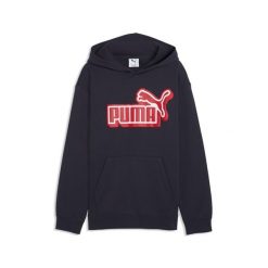 Młodzieżowa luźna bluza z kapturem Essentials Logo Lab PUMA. Niebieskia bluzy damskie Puma, m, bez wzorów, z kapturem. Za 199.00 zł.