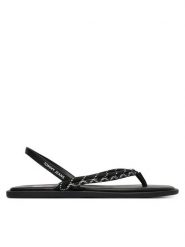 Tommy Jeans Sandały Tjw Casual Rope Sandal EN0EN02951 Czarny. Czarne sandały damskie Tommy Jeans, bez wzorów, z jeansu, bez obcasa, na płaskiej podeszwie, bez zapięcia. Za 329.99 zł.