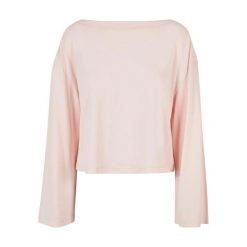 Damska Koszulka Z Długim Rękawem Z Modalu Z Dekoltem W Łódkę. Czerwone koszulki damskie Urban Classics, l, bez wzorów, bez kołnierzyka, bez ramiączek. Za 105.99 zł.