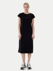 EA7 Emporio Armani Sukienka codzienna 7W000957 AF12484 MC043 Czarny Regular Fit. Czarne sukienki damskie EA7 Emporio Armani, bez wzorów, z bawełny, bez ramiączek. Za 509.99 zł.