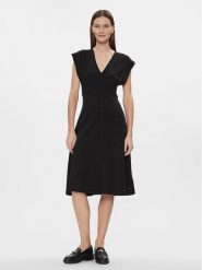Tommy Hilfiger Sukienka codzienna WW0WW40731 Czarny Regular Fit. Czarne sukienki damskie Tommy Hilfiger, bez wzorów, z bawełny, bez ramiączek. Za 469.99 zł.