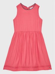 Tommy Hilfiger Sukienka codzienna Ceremonial KG0KG07020 M Różowy Regular Fit. Czerwone sukienki dziewczęce Tommy Hilfiger, bez wzorów, z wiskozy, bez ramiączek, proste. Za 499.99 zł.
