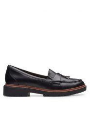 Clarks Lordsy Westlynn Bella 26174456 Czarny. Czarne półbuty damskie Clarks, bez wzorów, ze skóry, bez obcasa, bez zapięcia. Za 219.99 zł.