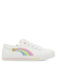 Nelli Blu Sneakersy CSS20379-26 Biały. Białe buty sportowe dziewczęce Nelli Blu, bez wzorów, z materiału, bez zapięcia. Za 89.99 zł.