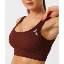 Stanik fitness cardio Carpatree Rib bezszwowy. Zielone biustonosze Carpatree, bez wzorów. W wyprzedaży za 119.99 zł.